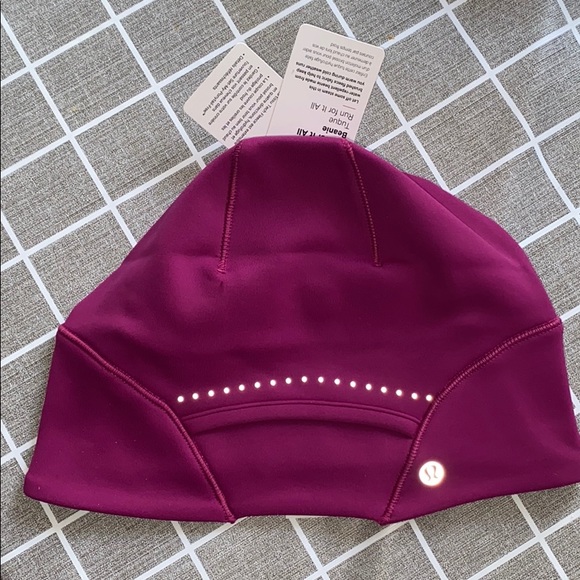 Lululemon Run for It All Beanie in Deep Fuschia